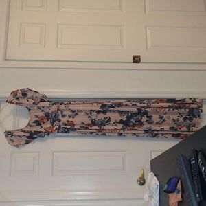 Light pink & Rose, off the shoulder Maxi Maternity Dress